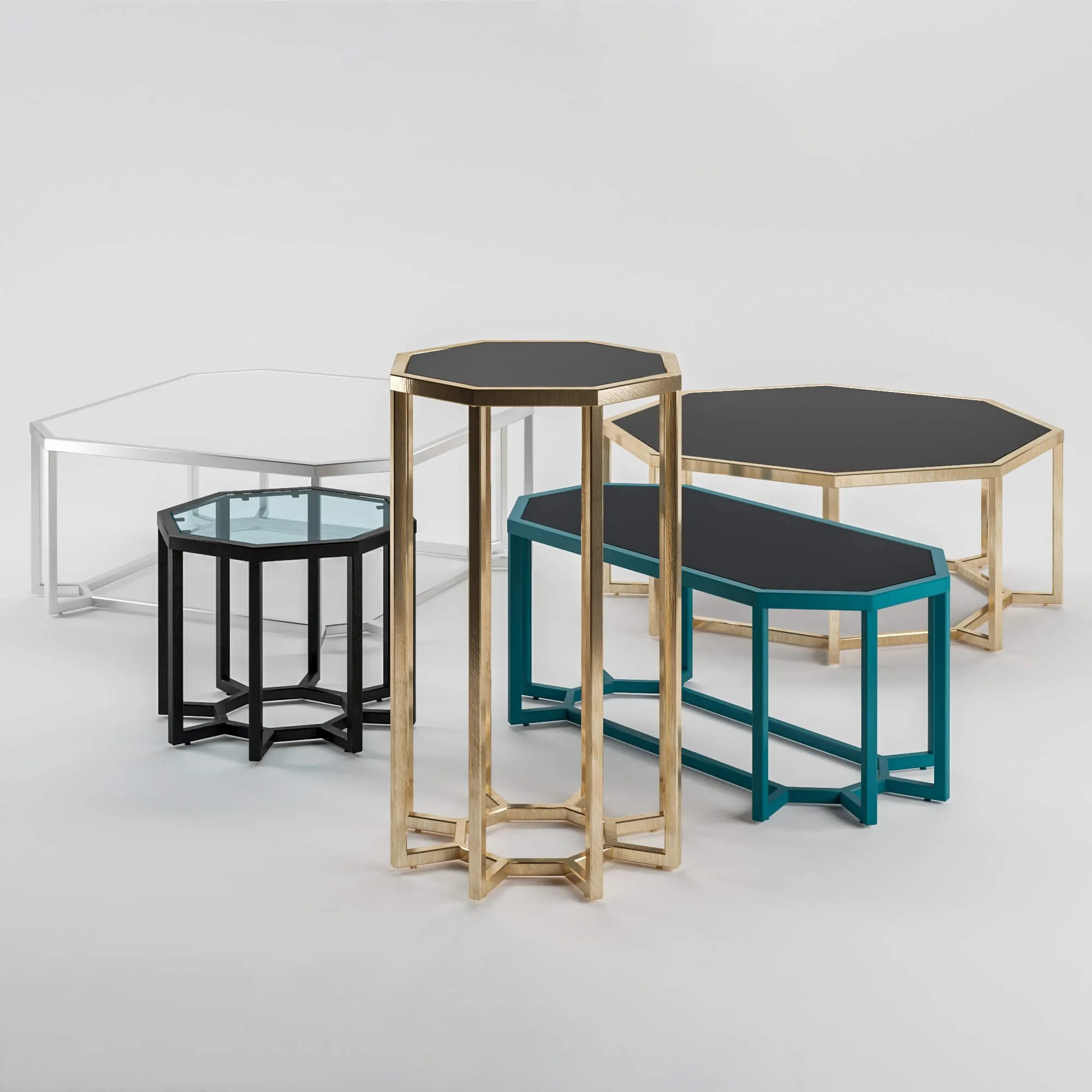 furniture - Collection of tables Spider designed by Doco 3D Model