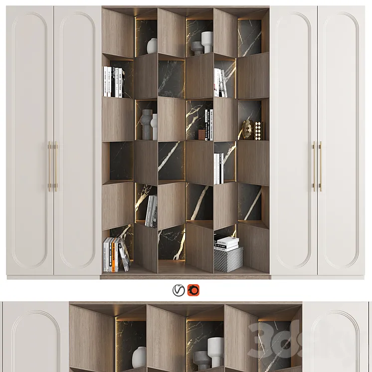 Furniture composition 102 3D Model Free