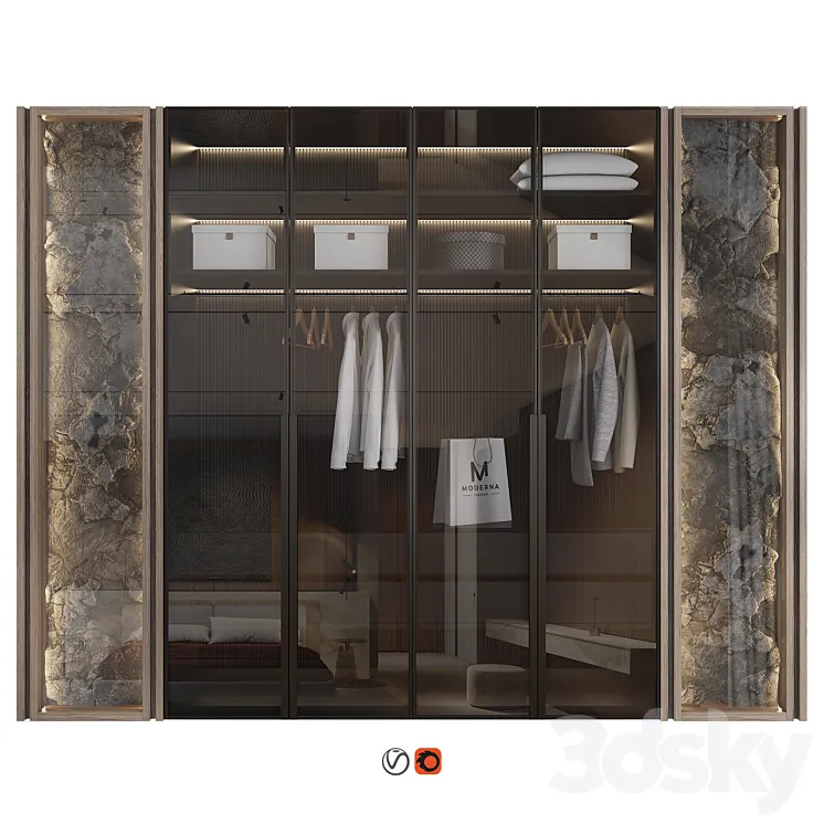 Furniture composition 120 3D Model Free