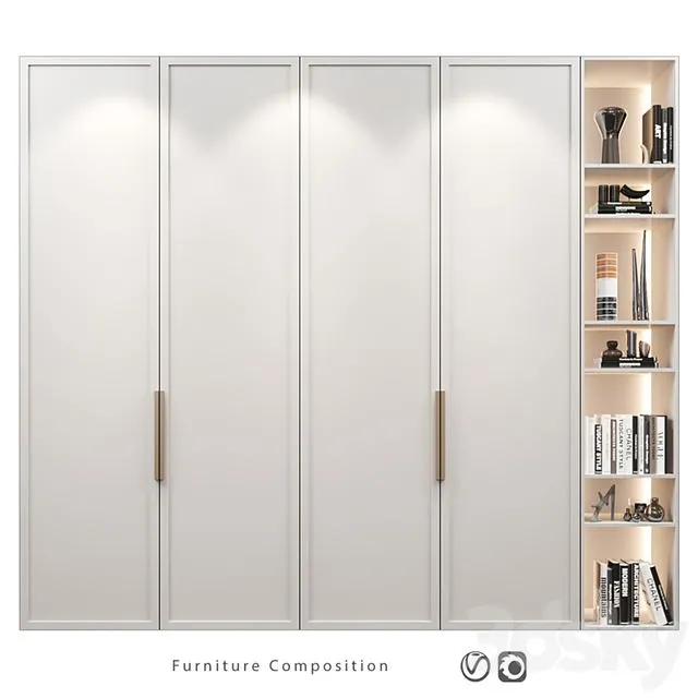 Furniture composition 234 with decor 3D Model