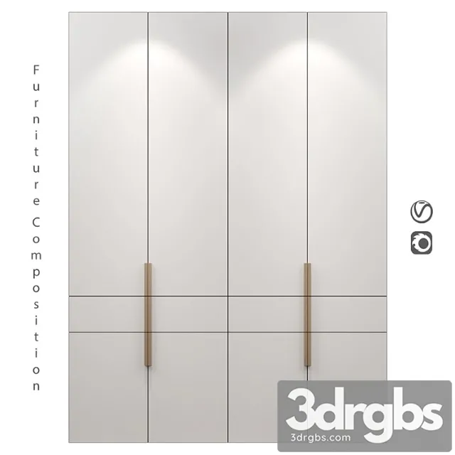 Furniture Composition 307 Shkaf 3D Model Free