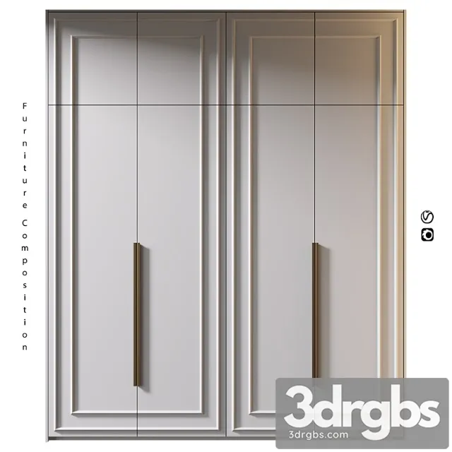 Furniture Composition 452 Shkaf 3D Model Free