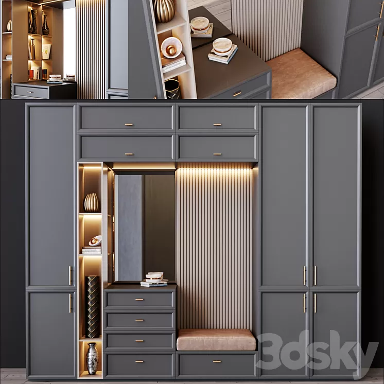 Furniture composition 5 3D Model