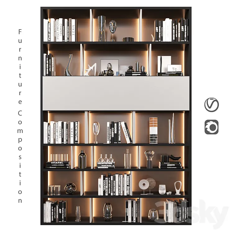 Furniture Composition | 54 3D Model Free