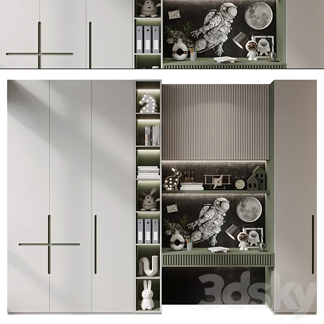 Furniture composition 736 3D Model