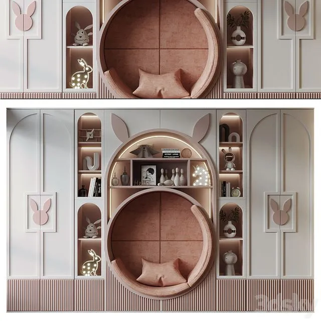 Furniture composition 739 3D Model