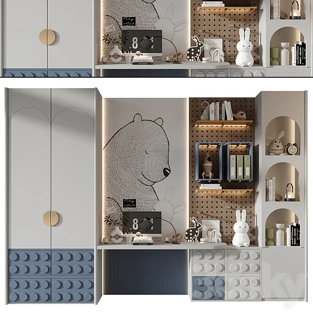 Furniture composition 779 3D Model