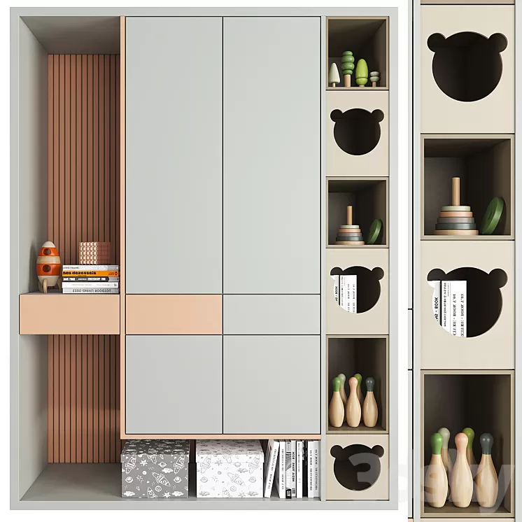 Furniture composition 83 3D Model Free