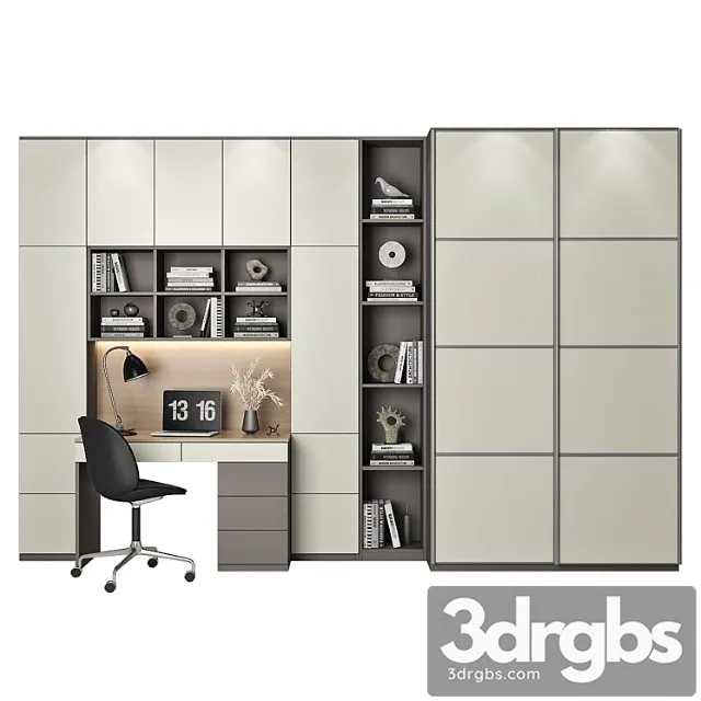 Furniture composition 90 2 3D Model Free