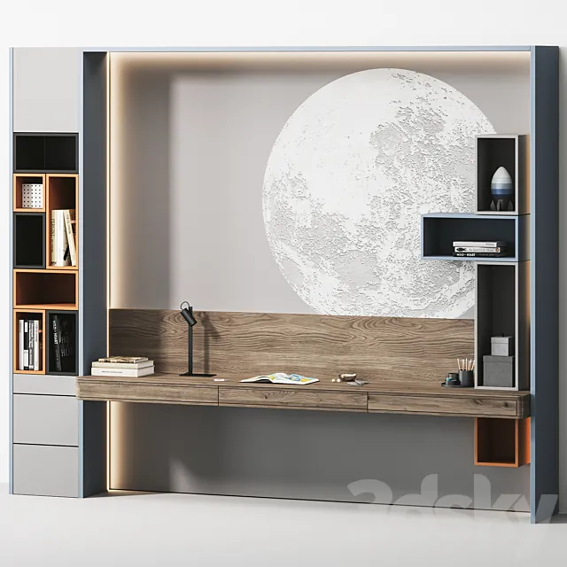 Furniture composition for children's room 3D Model