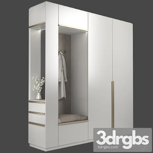 Furniture composition for hallway 58 2 3D Model Free