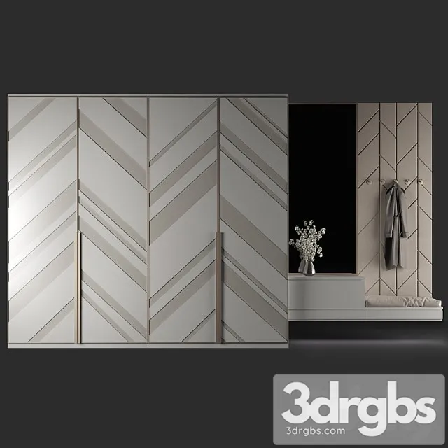 Furniture composition for hallway 62 2 3D Model Free