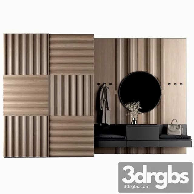 Furniture composition for hallway 63 2 3D Model Free