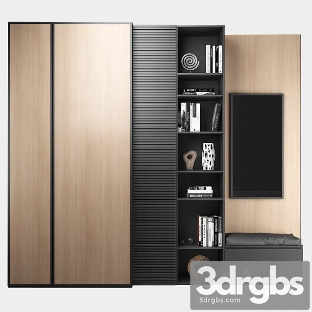 Furniture composition for hallway 68 2 3D Model Free