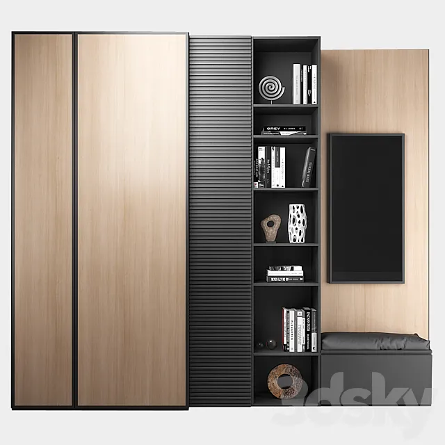 Furniture composition for hallway 68 3D Model