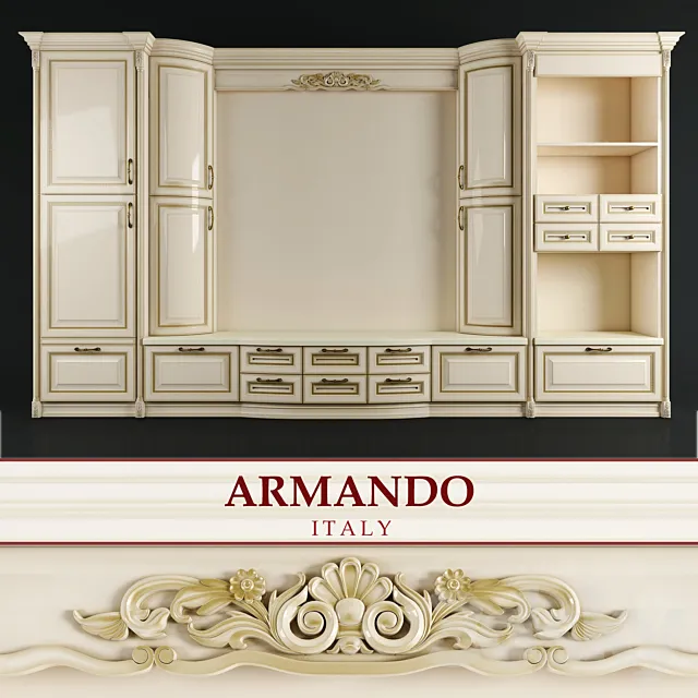 Furniture composition for living room 3D Model