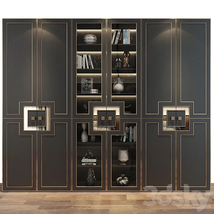 Furniture composition GHS-2356 3D Model Free