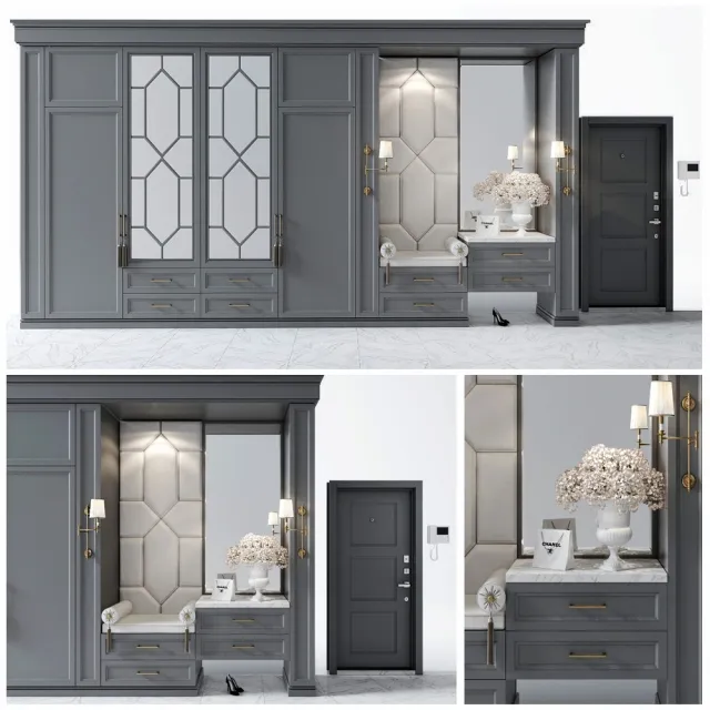 furniture - Composition in the hallway 3D Model