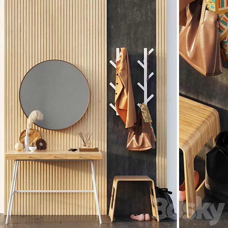 Furniture composition in the hallway. IKEA 3D Model