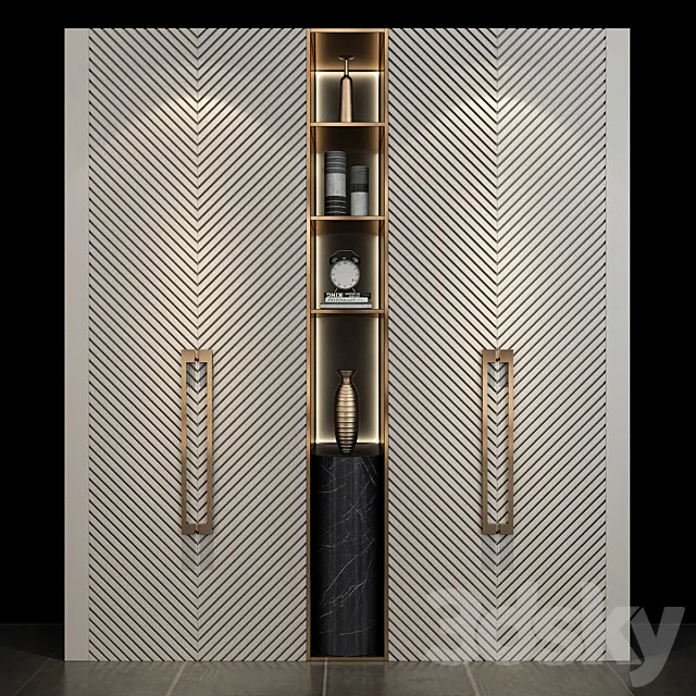 Furniture composition set 172 3D Model