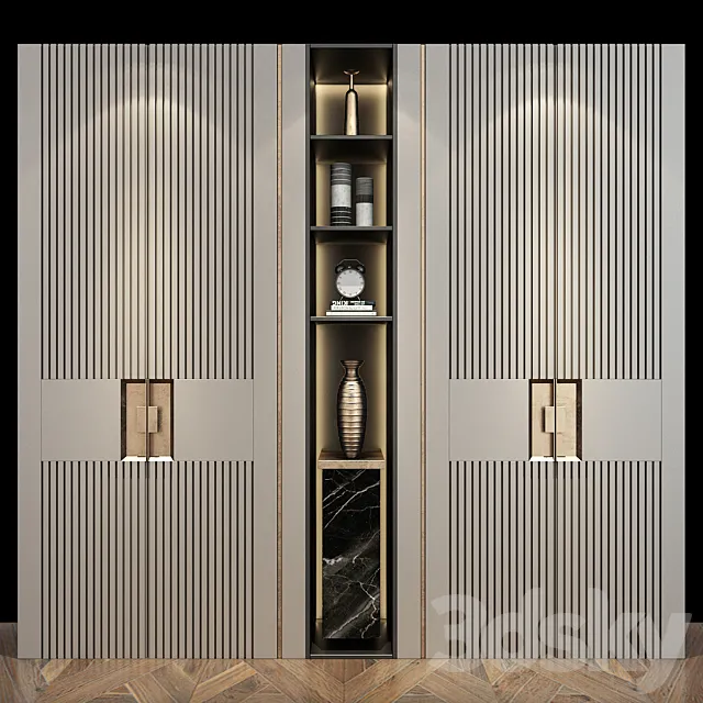 Furniture composition set 205 3D Model