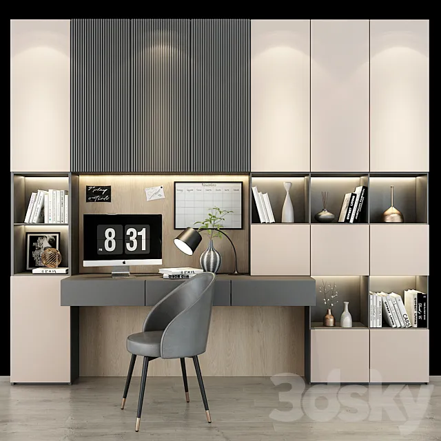 Furniture composition set 234 3D Model