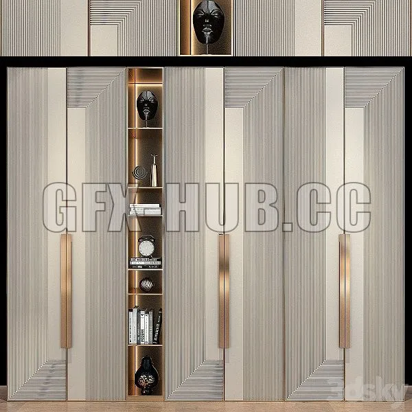 Furniture composition set 244 3D Model