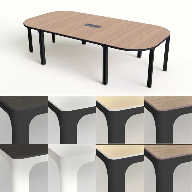 furniture - Conference table Ikea bekant 3D Model