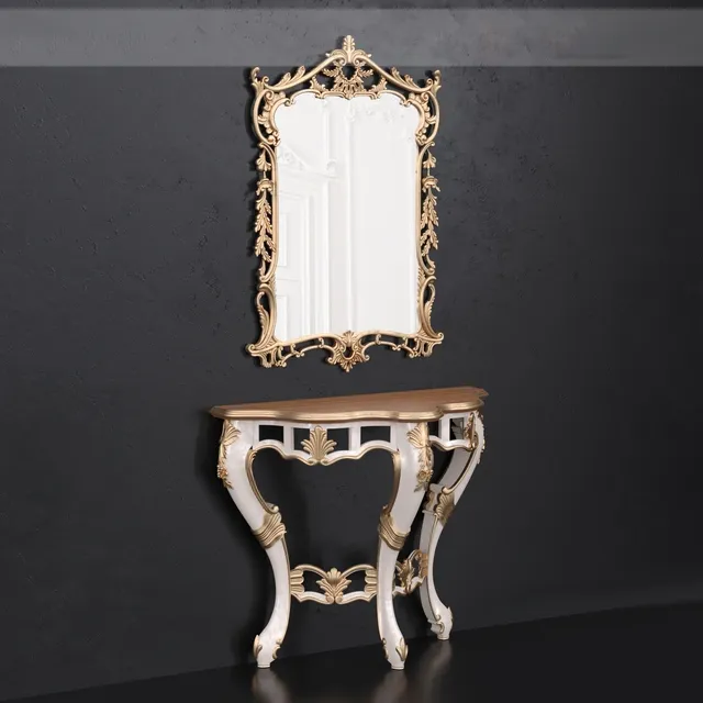 furniture - Console and mirror Andrea Fanfani 3D Model