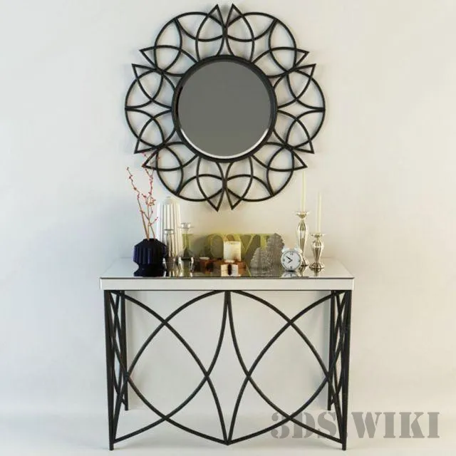 furniture - Console and mirror Keighley 3D Model