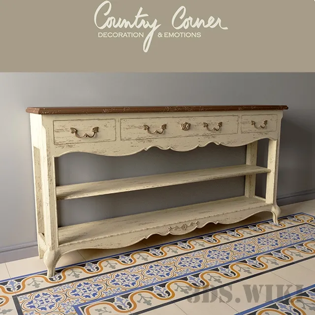 furniture - Console with drawers Chateau (Chateau) HYL1 3D Model