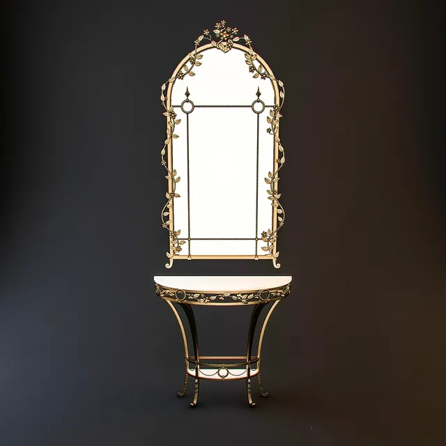 furniture - Console with mirror Banci 3D Model