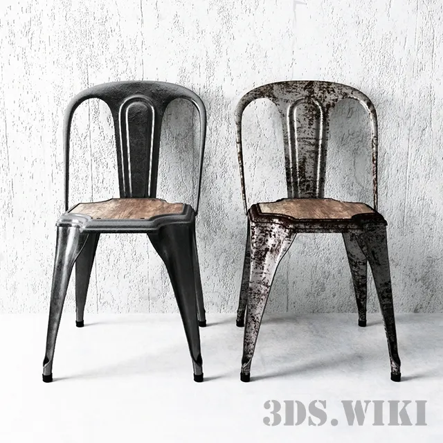 furniture - Construction metal chair 3D Model