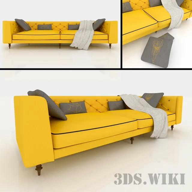 furniture - Contemporary sofa Chester 3D Model