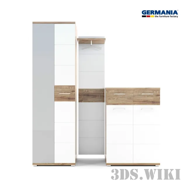 furniture - Contemporary Wardrobe with Hanger 3D Model
