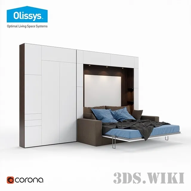 furniture - Convertible bed from Olissys 3D Model