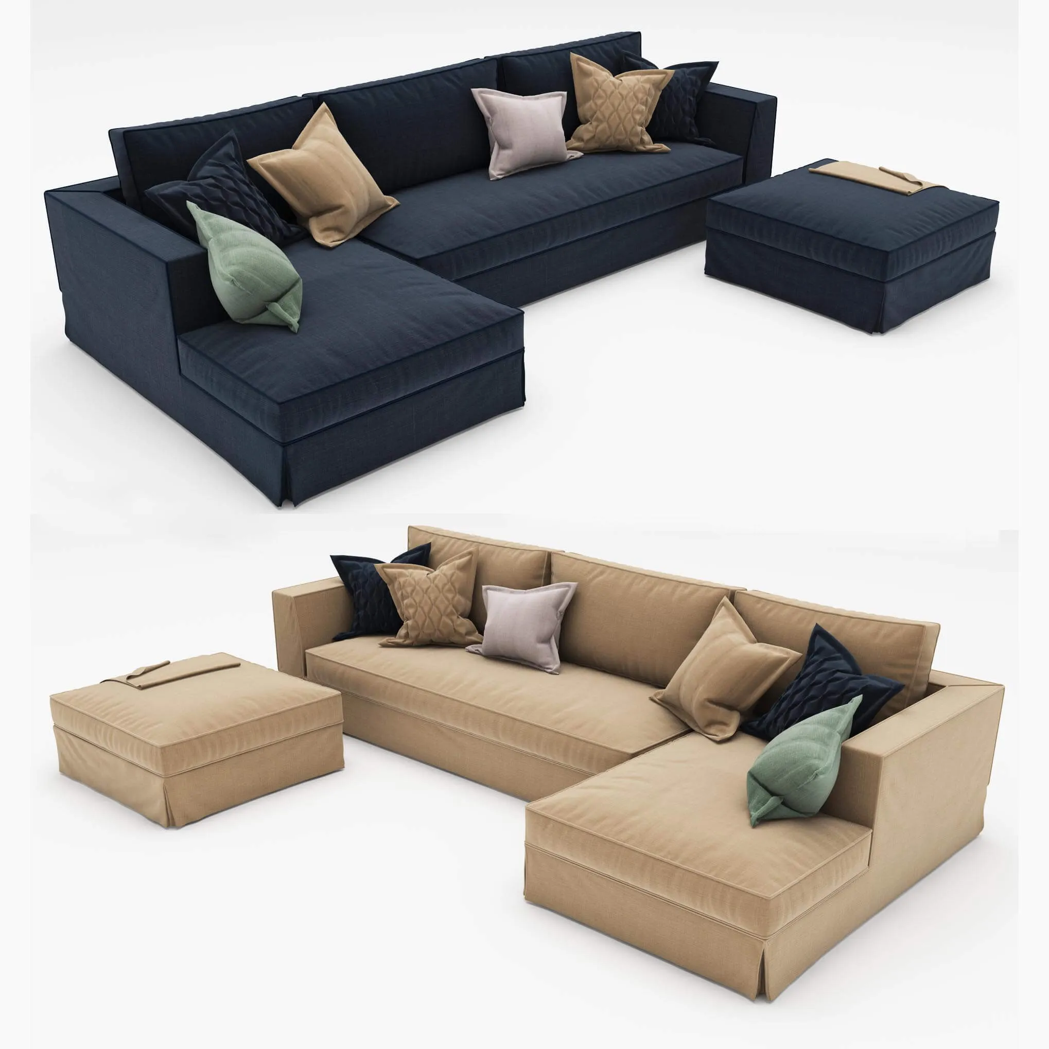 furniture - Corner modular sofa 3D Model