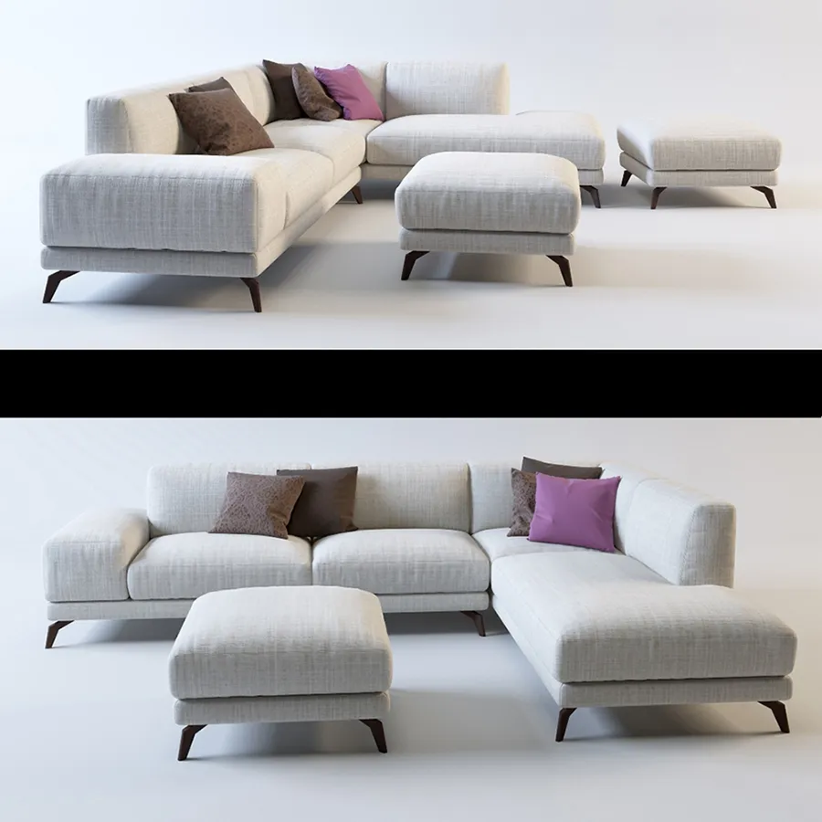 furniture - Corner sofa 050 3D Model