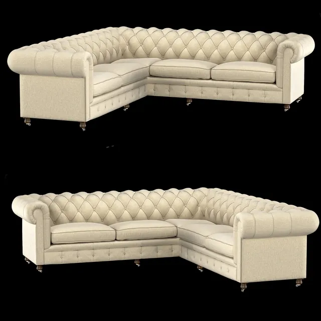 furniture - Corner sofa Chesterfield 56860113 BLSA 3D Model