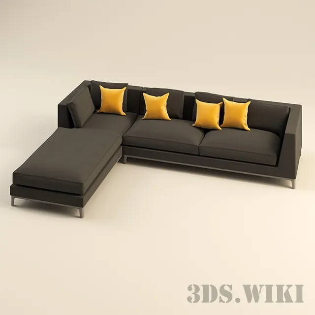 furniture - Corner sofa Maxalto 3D Model