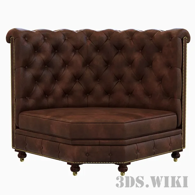 furniture - Corner sofa Restoration Hardware Kensington Leather 3D Model