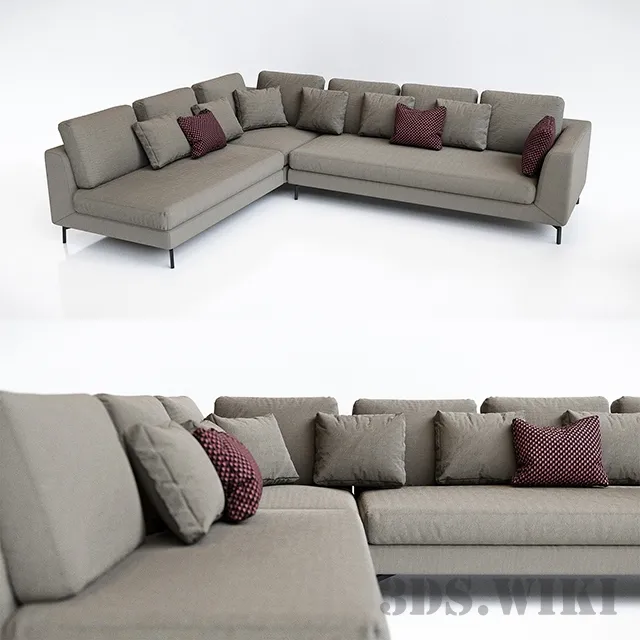 furniture - Corner sofa Sugar - Samoa 3D Model