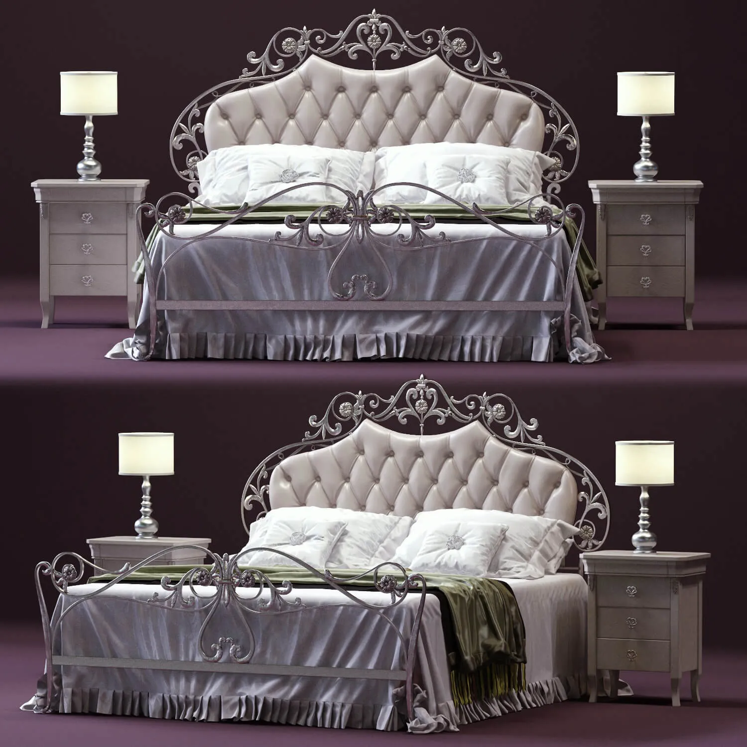 furniture - CorteZari Olimpia bed 9 3D Model