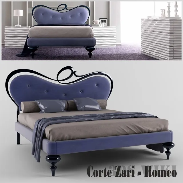 furniture - CorteZARI ROMEO bed 3D Model