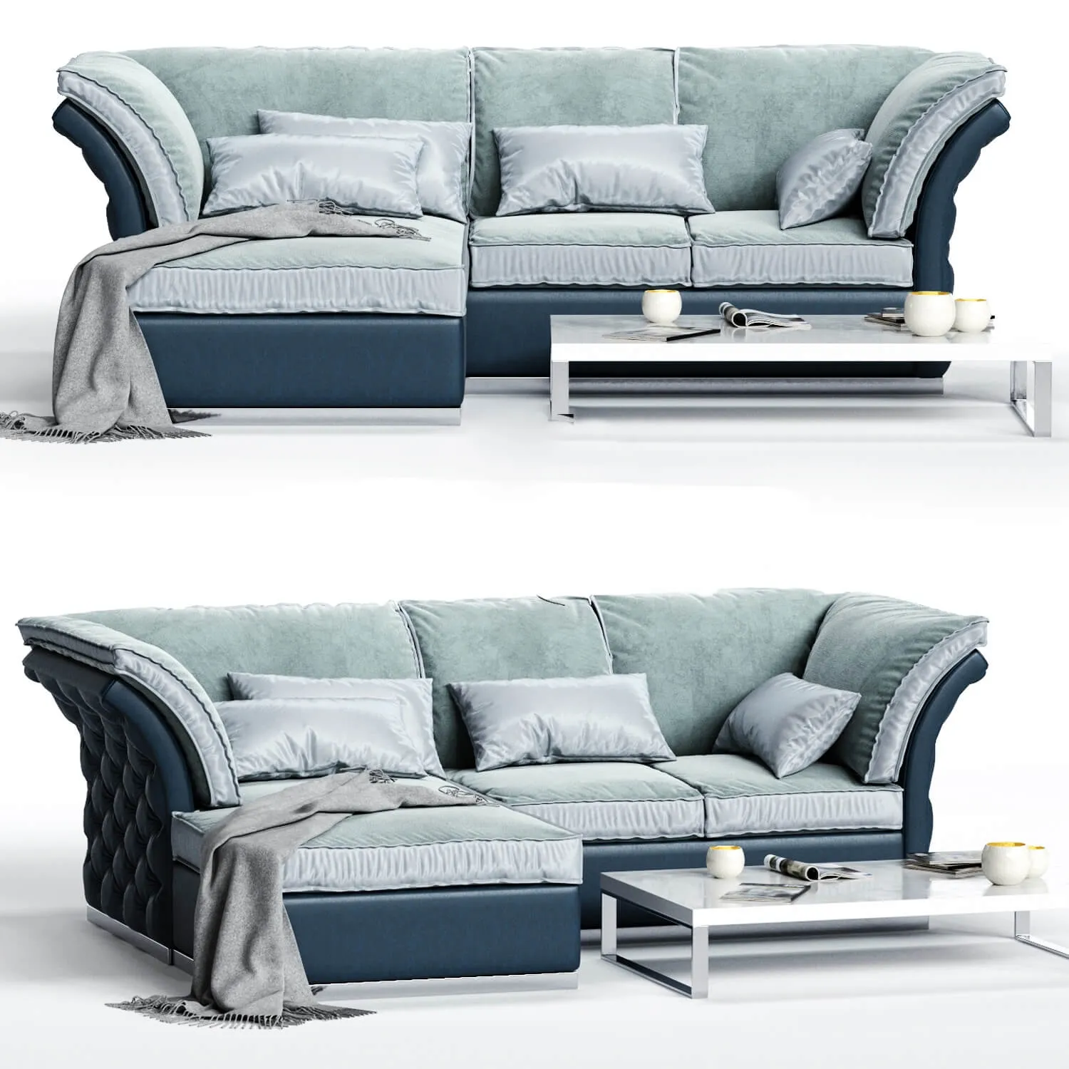 furniture - CorteZari Tiago corner sofa 3D Model