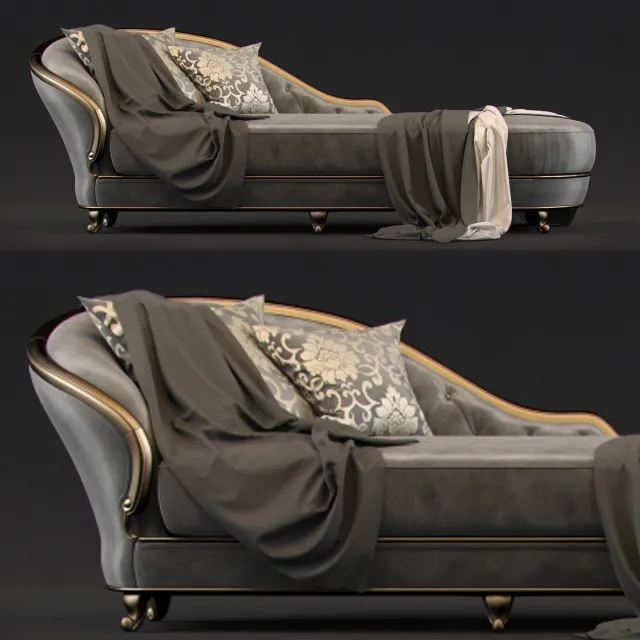 furniture - Couch Gold Comfort 3D Model