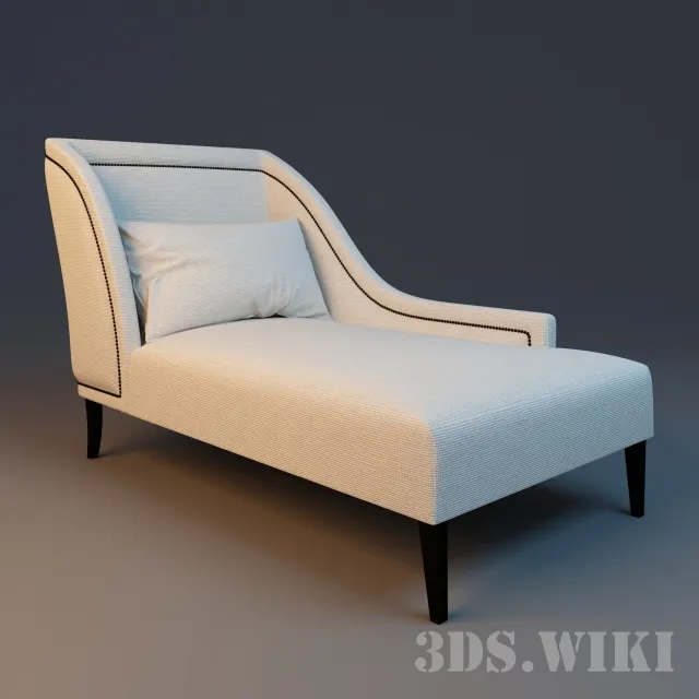 furniture - Couch Pasadena One Arm Chaise 3D Model