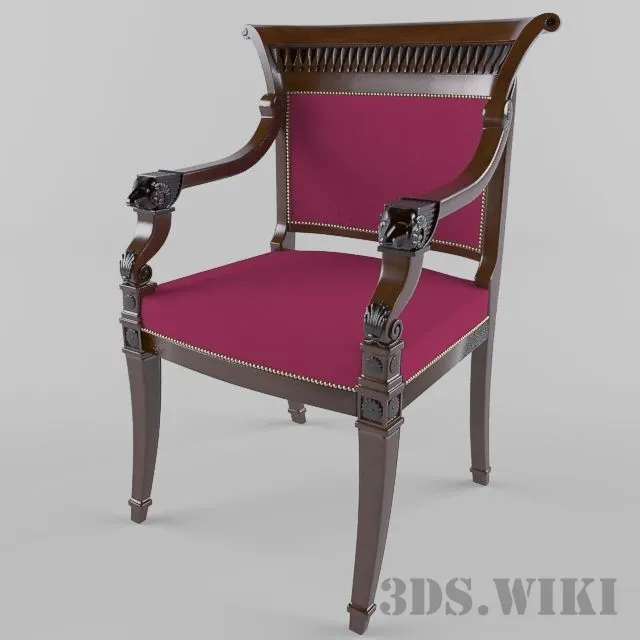 furniture - Council chair with armrest 3D Model