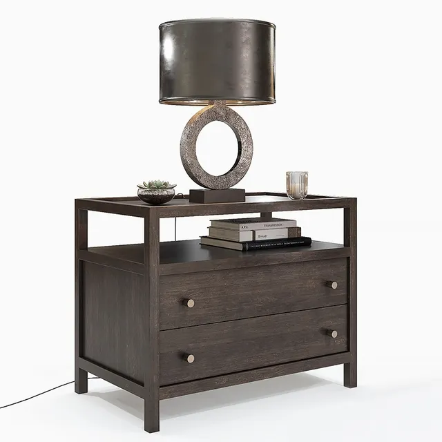 furniture - Crate and Barrel - Keane Nightstand 3D Model