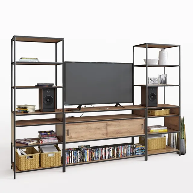furniture - Crate and Barrel Knox Media console 3D Model